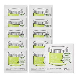Отшелушивающие пилинг-пэды с зеленым чаем NEOGEN DERMALOGY Green Tea Moist PHA Gauze Pads, (10 шт.)
