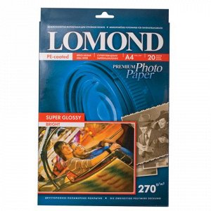 Фотобумага LOMOND Super Glossy д/струйной печати A4 270г/м2