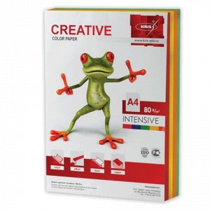 Бумага CREATIVE color (Креатив) А4, 80г/м, 250 л (5 цв.х50л.