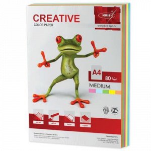Бумага CREATIVE color (Креатив) А4, 80г/м, 250 л. (5 цв.х50л
