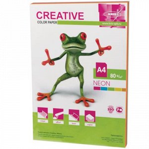 Бумага CREATIVE color (Креатив) А4, 80г/м, 50 л. (5 цв.х10л.