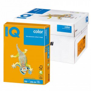 Бумага IQ (АйКью) color А4, 160 г/м, 250 л., умеренно-интенс