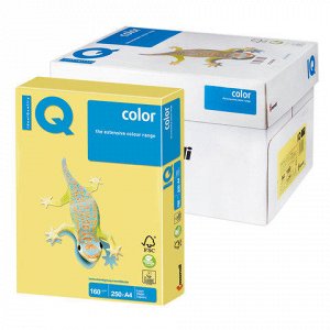 Бумага IQ (АйКью) color А4, 160 г/м, 250 л., умеренно-интенс