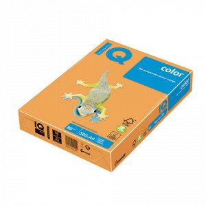 Бумага IQ (АйКью) color А4, 80 г/м, 500 л., неон оранжевая N