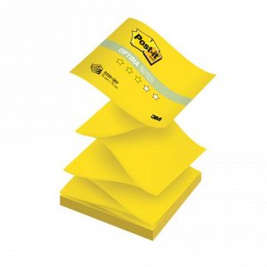 Блок самоклеящ. (стикер) POST-IT Optima "Лето" (Z-блок), 76х76 мм, 100 л., желтый неон, R330-ONY