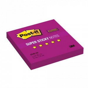 Блок самоклеящ. (стикер) POST-IT Super Sticky 76х76 мм, 90 л., фиолетовый, 654R-SV