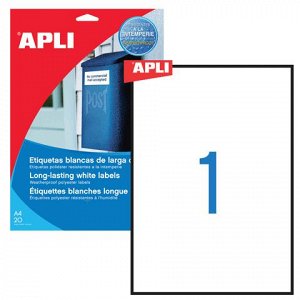 Этикетка самоклеящаяся APLI на листе ф А4, 1 этик., размер 2