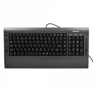 Клавиатура проводная SONNEN KB-M530, USB, мультимедийная, 15