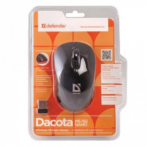 Мышь беспроводная DEFENDER Dacota MS-155, 2 кнопки + 1 колес