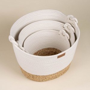 Корзины для хранения SL Home, плетёные, ручной работы, 3 шт., 24x21x17 см, 30x25x22 см, 35x30x27 см