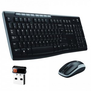 Набор беспроводной LOGITECH Wireless Combo MK270,клавиатура,мышь 2кноп+1к-кнопка,черн,(920-004518)