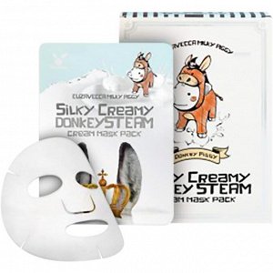 Elizavecca Маска тканевая для лица с паровым кремом из ослиного молока Milky Piggy Mask Pack Silky Creamy Donkey Steam Cream, 25 гр