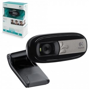 Веб-камера LOGITECH C170, 0,3Мпикс,микрофон,USB 2.0,регулиру