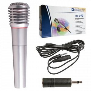 Микрофон DEFENDER MIC-140, беспроводной, радио 87-92 МГц, ра