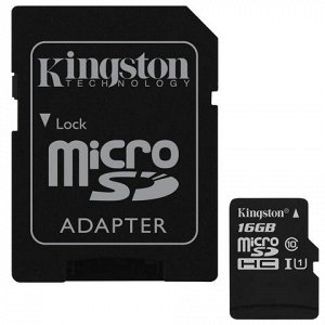 Карта памяти microSDHC 16GB KINGSTON Canvas Select, UHS-I U1