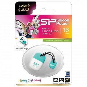 Флэш-диск 16GB SILICON POWER Jewel J07 USB 3.1, голубой, SP0