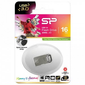 Флэш-диск 16GB SILICON POWER Jewel J50 USB 3.1, металл. корп