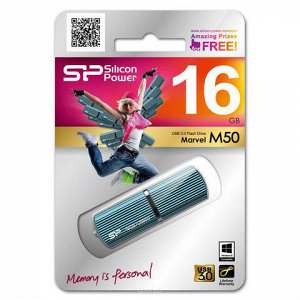 Флэш-диск 16GB SILICON POWER Marvel M50 USB 3.1, металл. кор