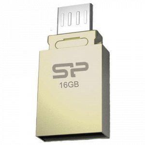 Флэш-диск 16GB SILICON POWER Mobile X10 OTG+USB 2.0, металл.