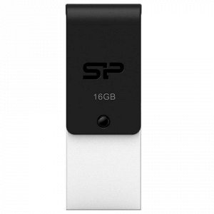 Флэш-диск 16GB SILICON POWER Mobile X21 OTG+USB 2.0, металл.