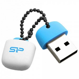 Флэш-диск 16GB SILICON POWER Touch T07 USB 2.0, белый/голубо