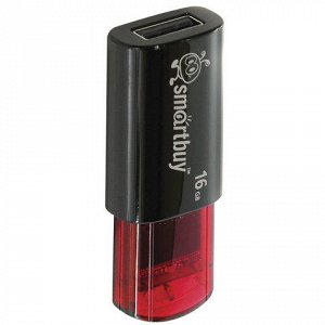 Флэш-диск 16GB SMARTBUY Click USB 2.0, черный, SB16GBCl-K