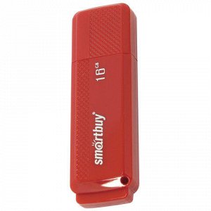 Флэш-диск 16GB SMARTBUY Dock USB 2.0, красный, SB16GBDK-R