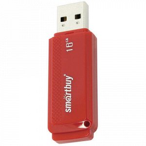 Флэш-диск 16GB SMARTBUY Dock USB 2.0, красный, SB16GBDK-R