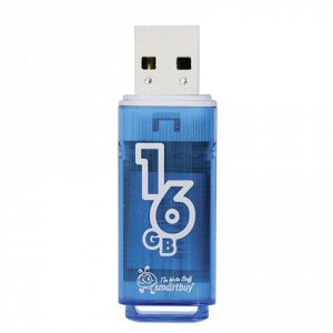 Флэш-диск 16GB SMARTBUY Glossy USB 2.0, синий, SB16GBGS-B