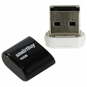 Флэш-диск 16GB SMARTBUY Lara USB 2.0, черный, SB16GBLARA-K