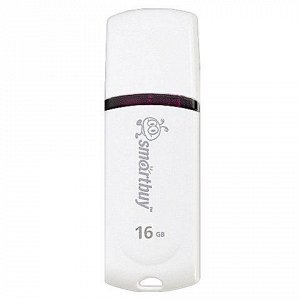 Флэш-диск 16 GB, SMARTBUY Paean, USB 2.0, белый, SB16GBPN-W