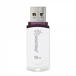 Флэш-диск 16 GB, SMARTBUY Paean, USB 2.0, белый, SB16GBPN-W