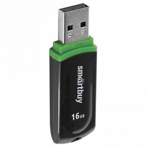 Флэш-диск 16GB SMARTBUY Paean USB 2.0, черный, SB16GBPN-K