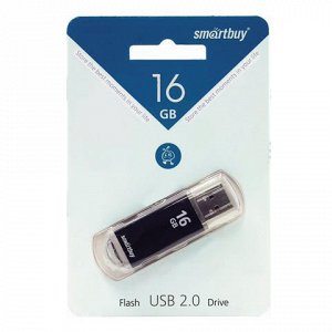 Флэш-диск 16GB SMARTBUY V-Cut USB 2.0, металл. корпус, черны