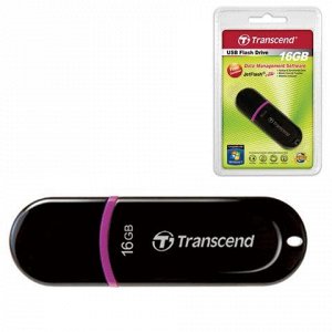 Флэш-диск 16GB TRANSCEND JetFlash 300 USB 2.0, черный, TS16G