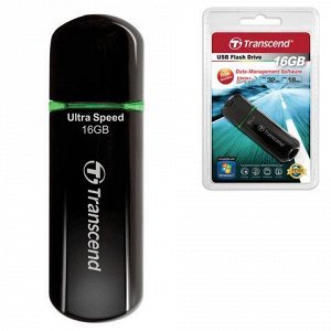 Флэш-диск 16GB TRANSCEND JetFlash 600 USB 2.0, черный, TS16G