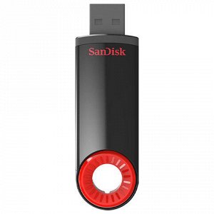 Флэш-диск 16GB SANDISK Cruzer Dial USB 2.0, черный/красный,
