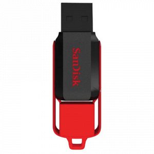 Флэш-диск 32 GB, SANDISK Cruzer Switch, USB 2.0, черный/красный, SDCZ52-032G-B35