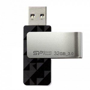 Флэш-диск 32GB SILICON POWER Blaze B30 USB 3.1, черный, SP03