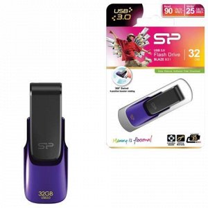 Флэш-диск 32GB SILICON POWER B31 USB 3.0, фиолетовый, SP032G