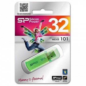 Флэш-диск 32GB SILICON POWER Helios 101 USB 2.0, металл. кор