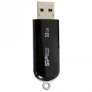 Флэш-диск 32GB SILICON POWER LuxMini 322 USB 2.0, черный, SP