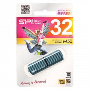 Флэш-диск 32GB SILICON POWER Marvel M50 USB 3.1, металл. кор