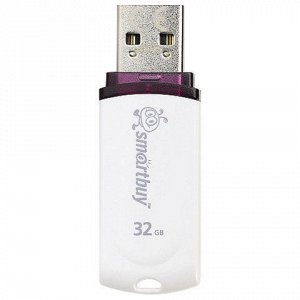 Флэш-диск 32GB SMARTBUY Paean USB 2.0, белый, SB32GBPN-W