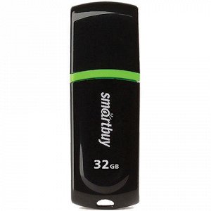 Флэш-диск 32GB SMARTBUY Paean USB 2.0, черный, SB32GBPN-K