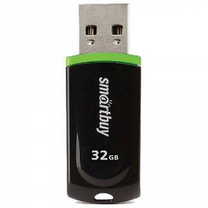 Флэш-диск 32 GB, SMARTBUY Paean, USB 2.0, черный, SB32GBPN-K