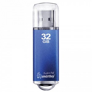 Флэш-диск 32GB SMARTBUY V-Cut USB 2.0, металл. корпус, синий