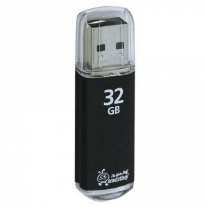 Флэш-диск 32GB SMARTBUY V-Cut USB 2.0, металл. корпус, черны