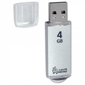 Флэш-диск 4GB SMARTBUY V-Cut USB 2.0, металлический корпус,