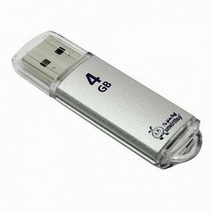 Флэш-диск 4GB SMARTBUY V-Cut USB 2.0, металлический корпус,